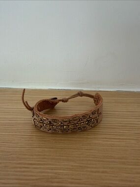 Chan Luu Tan Leather Beaded Bracelet